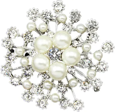 Produktbild von Breastpin Elegante, einfach passende Legierungs-Blumen-Kunstperlen-Frauen-Brosche für Verabredungen-8