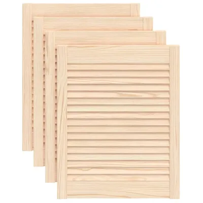 Produktbild von vidaXL Schranktüren Lamellen-Design 4 Stk. 61,5x49,4 cm Massivholz