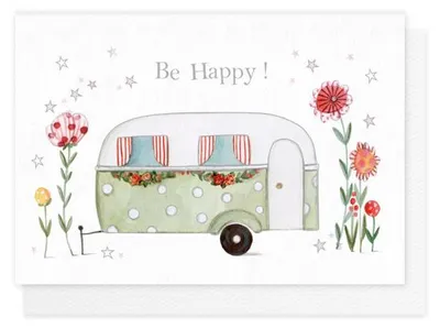Produktbild von Grätz Verlag - Klappkarte - Silke Leffler - Wohnwagen / Caravan
