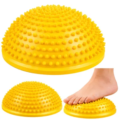Obrázek produktu pro Smyslová polokoule pro masážní a balanční cvičení žlutá 16 cm