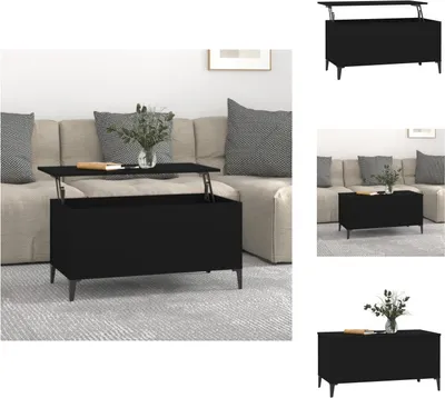 Produktbild von vidaXL Couchtisch Schwarz 90x44,5x45 cm Holzwerkstoff -  Couchtische