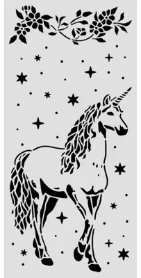 Produktbild von Schablone "Wonderland - Unicorn", 12 x 25 cm