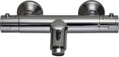 Produktbild von Design Thermostat-Badewannenarmatur für Wandmontage ohne Duschset Chrom