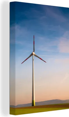 Zdjęcie produktu dla OneMillionCanvasses® - Obraz na płótnie - 90x140 cm, Samotny wiatrak na wsi, Dekoracja ścienna - Zdjęcie na płótnie - Obraz na drewnianej ramie - Dekoracja ścienna - Sypialnia