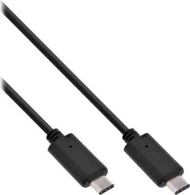 Produktbild von InLine® USB 3.1 Kabel, Typ C Stecker/Stecker, schwarz, 0,5m