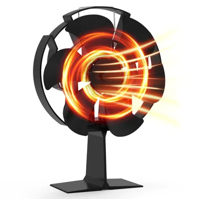Produktbild von Kaminventilator Ofenventilator Kaminofen Ventilator ohne Strom 6 Blatt Heizlüfter Ventilator Fan Stromloser Kaminofen,Ventilator Wärmebetriebener