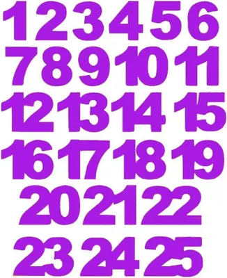 Imagen del producto de Calendario de adviento con 24/25 pegatinas - Color: Negro - Para manualidades (DIY) - 25 mm