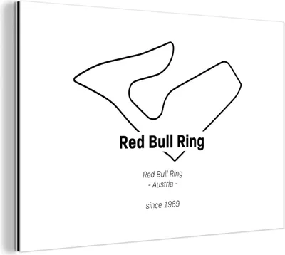 Obrázok produktu pre Nástenná dekorácia Kovový kovový obraz Wall Art 60x40cm Red Bull Ring - okruh formuly 1 Muchowow Hliníkové obrazy