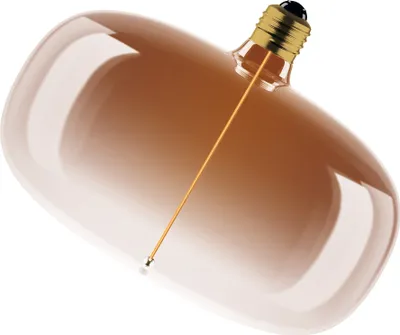 Zdjęcie produktu dla OSRAM Vintage 1906 Big Elipse to ściemnialna lampa LED z żarnikiem w kształcie elipsy. Oferuje 4 W przy 120 lm, oprawka E27, szkło Tea Brown, średnica 215 mm, oddawanie barw CRI 80, 1800 K.
