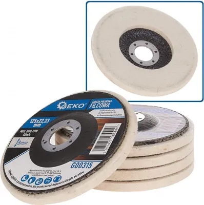 Obrázek produktu pro GEKO Kotouč leštící filcový/plstěný, rovný, 125x8mm G00315
