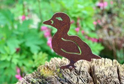 Immagine prodotto di Decorazione da giardino in ruggine nobile Anatra piccola