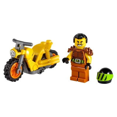 Produktbild von LEGO 60297 City Stuntz Power-Stuntbike, Set mit schwungradbetriebenem Motorrad und Rennfahrer-Wallop-Minifigur, Spielzeug für Kinder ab 5 Jahren