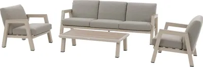 Produktbild von Gartenmöbel "axiome" lehm 5-sitzer aus aluminium-texalin und olefin - Hespéride