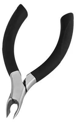 Produktbild von Zehennagelknipser mit spitzer Spitze für dicke und eingewachsene Nägel, ergonomisches Pediküre-Werkzeug, Edelstahl, Schwarz