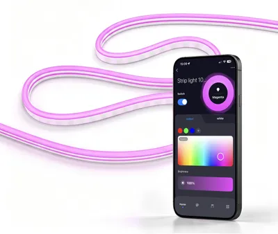 Produktbild von Calex Smart Outdoor Neon LED-Streifen 10M, RGB, Spritzfest, Dimmbar