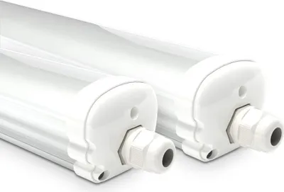 Image de HOFTRONIC - Lot de 2 lampes fluorescentes LED 150 cm 48W 6500K IP65 Tri-proof