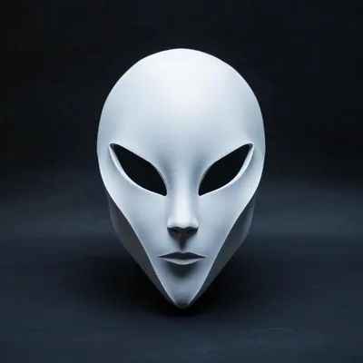 minimalistische Sci-Fi-Alienmaske – Decords 3D-Kostümartikel, Produktansicht 1