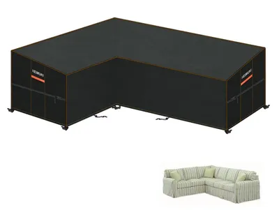Immagine prodotto di Copertura per mobili da giardino, divano a forma di L, impermeabile, telo protettivo per divani ad angolo, dimensioni 180x250x90x80/65 cm