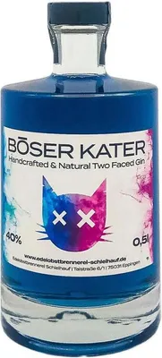 Produktbild von Böser Kater Two Faced Gin (Farbwechsel) 500ml 40% Vol.
