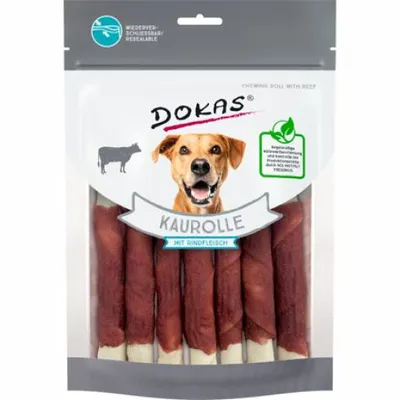 Produktbild von Dokas Dog Snack Kaurolle mit Rindfleisch 190g