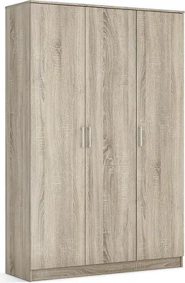 Image de Armoire 3 portes REY coloris chêne sonoma – 120 x 180 x 50 cm