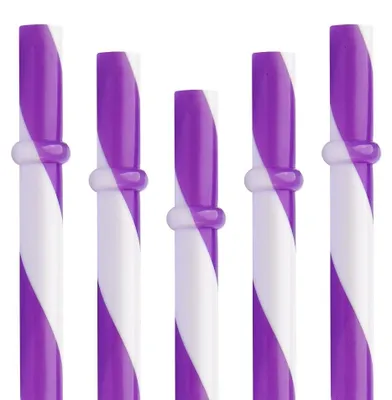 Imagen del producto de Pajitas reutilizables - 12 unidades - 9 pulgadas - Plástico