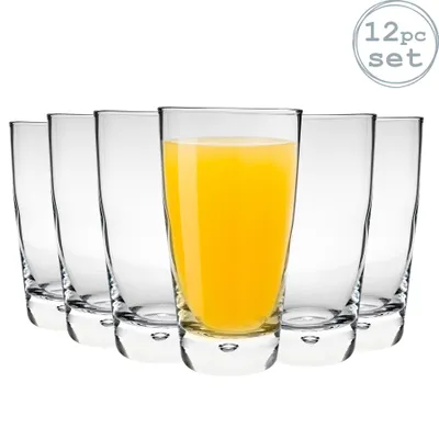 Produktbild von Bormioli Rocco Luna klarer Kuppel Basishighball Cocktailgläser - 340ml - Packung mit 12