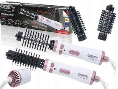 Obrázek produktu pro Rotační kulma s horkovzduchem, 1200 W, s keramickým povrchem, 3 teplotní stupně, proudění vzduchu