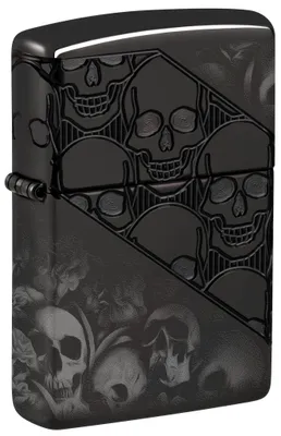 Produktbild von Zippo Feuerzeug Tötenköpfe schwarzArmor® High Polish Black-Feuerzeug Sturmfeuerzeug Benzin