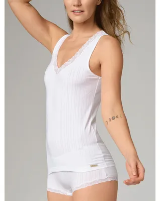 Image de T-shirt sans manches, blanc, taille 40.