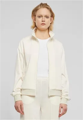 Imagen del producto de Sudadera para mujer Urban Classics, modelo Retro Track Jacket, color blanco arena, talla XS