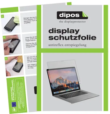 Produktbild von 2x Schutzfolie für Apple MacBook Pro 15 Zoll (2019) Touchbar matt Displayschutz