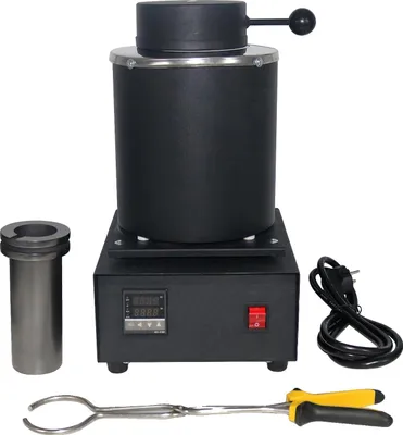 Produktbild von Goldschmelzofen, Dualspannungsbetrieb, präzise Temperaturregelung, 2kg Schwarz 220V