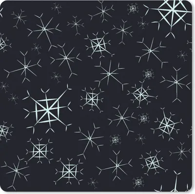 Produktbild von MuchoWow® Mauspad Mousepad Winter - Schneeflocke - Muster 30x30 cm - Mousepads - Maus Mat - Pad - Mausunterlage - Gaming