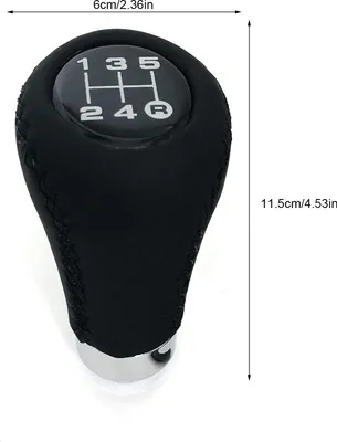 Obrázek produktu pro Ruční řadicí páka do auta, řadicí páka, černá kůže, červené prošívání, 5stupňová univerzální, 8 mm, 10 mm, 12 mm