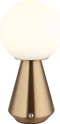 Image de Lampe de table LED, cuivre, tactile, intensité lumineuse variable, H 23,5 cm