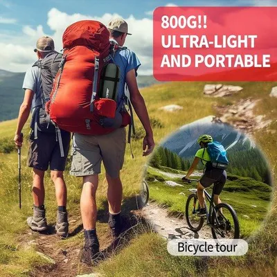 Immagine prodotto di Sacco a pelo ultraleggero da outdoor, 3 stagioni, 800 g, confezione compatta