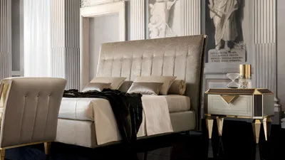 Produktbild von Designer Polsterbett Bett Betten Lederbett Doppelbett Ehebett Designerbett