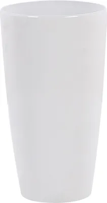 A white pot on a white background.
