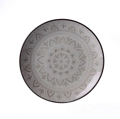 Image de Ritzenhoff & Breker Valencia Assiette plate, assiette creuse, assiette plate, céramique, marron, gris, blanc, 15 cm, 745153