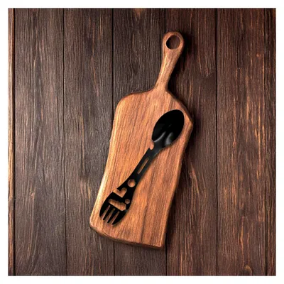 Produktbild von Edelstahl Spork - 9in1 Wohnmobil Gadget - Vielseitiges Camping Multitool - Göffel für Outdoor - Gabel, Löffel, Messer, Flaschenöffner, Dosenöffner, Schraubenschlüssel und mehr!