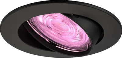 Produktbild von Ledvion LED Einbaustrahler Rund Schwarz RGB dimmbar smart