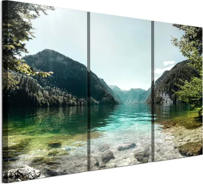 Zdjęcie produktu dla Zestaw 3 obrazów na płótnie LUMASOUL do salonu, przedstawiający krajobraz, wymiar 90x60 cm. Idealny do sypialni, przedpokoju, biura i kuchni