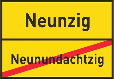 Produktbild von Neunzig Neunundachtzig Schild Ortsschild A2 (420x594mm)