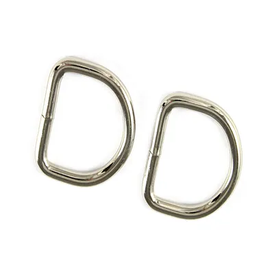 Produktbild von 50 D-Ringe / Halbringe 28 x 22 x 3,6mm Stahl Vernickelt