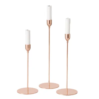 Produktbild von Kerzenleuchter Set Elegance – 3-teilig in edlem Roségold