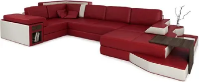 Produktbild von Wohnlandschaft Ecksofa U Form Leder Polster Sitz Couch