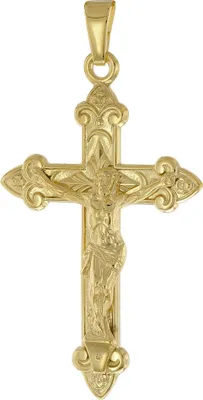 trendor 51951 Kreuz mit Korpus Gold 333 (8 Kt) Anhänger Kruzifix 1