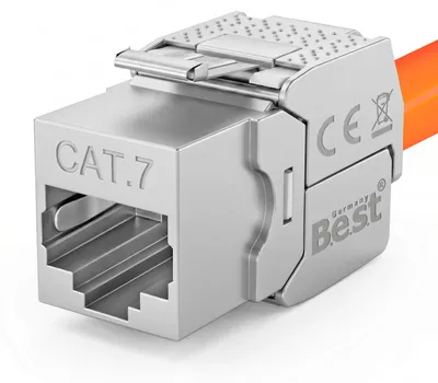 2x CAT 7 Keystone RJ45 Netzwerkmodul – Produktbild 1