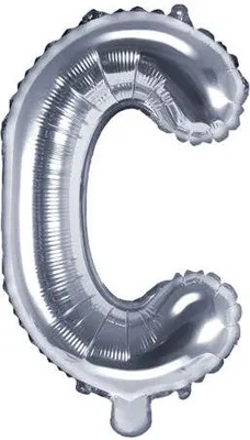 Produktbild von Buchstabe C Folienballon 35cm silber